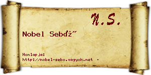 Nobel Sebő névjegykártya